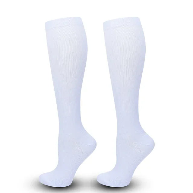 Unisex Compression Socks 15-20 mmHg Knee High For Cycling Running