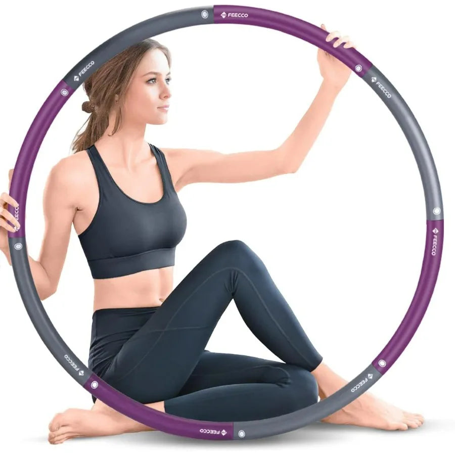 Weighted Fitness Hoop 8 Detachable Sections For Weight Loss