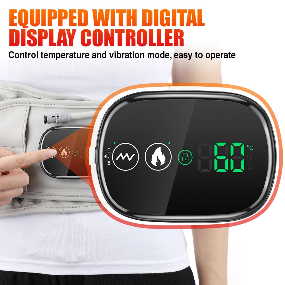 Hailicare Back Heating Support Belt Airbag Inflatable Massage