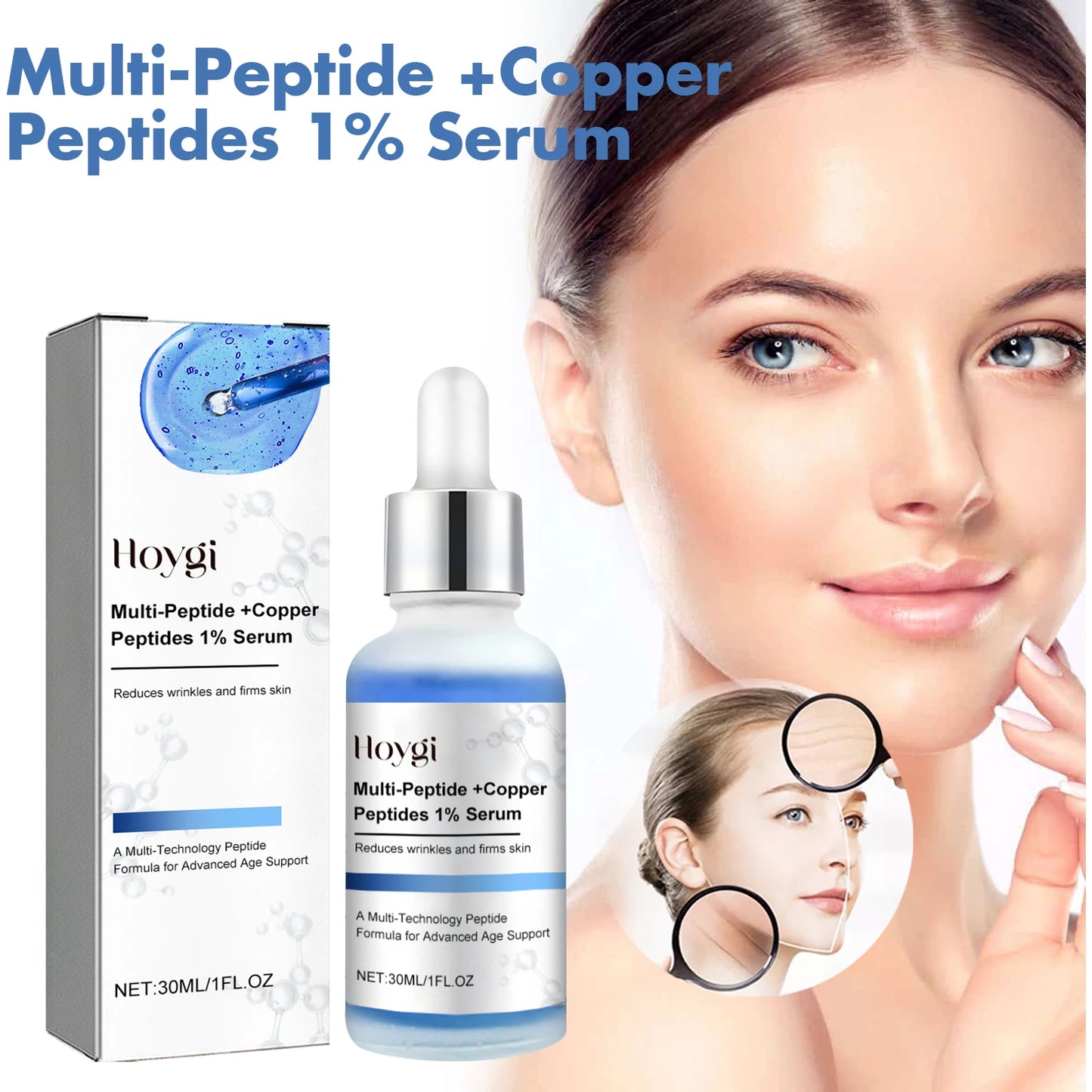 Hoygi Copper Peptide Serum for Wrinkle Reduction and Pore Shrink