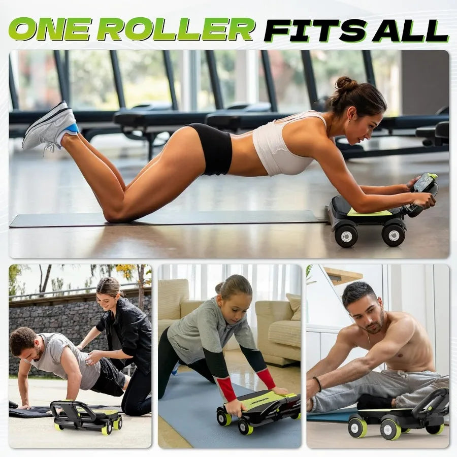 Ab Roller Wheel With Elbow Support For Core Workout