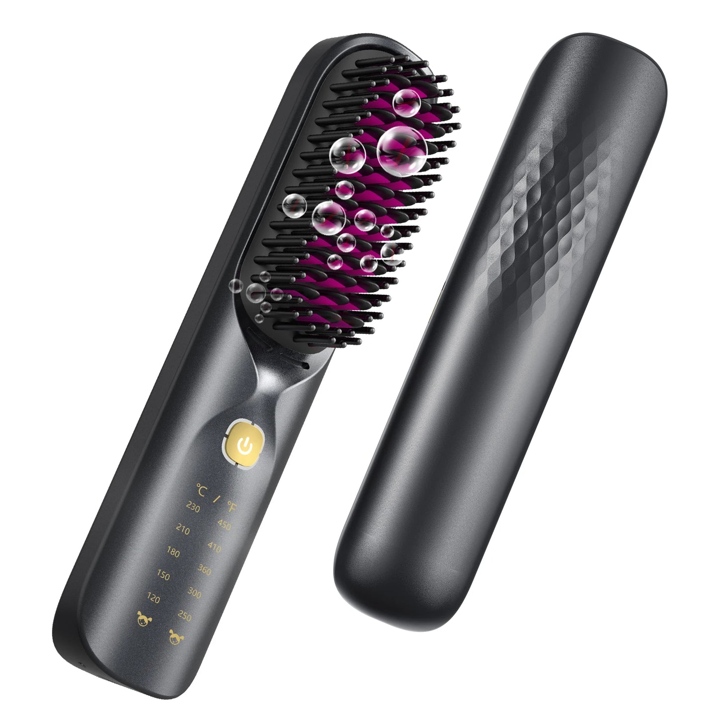 BOPCAL Cordless 2in1 Hair Comb And Curler USB Charging 10000mAh Battery