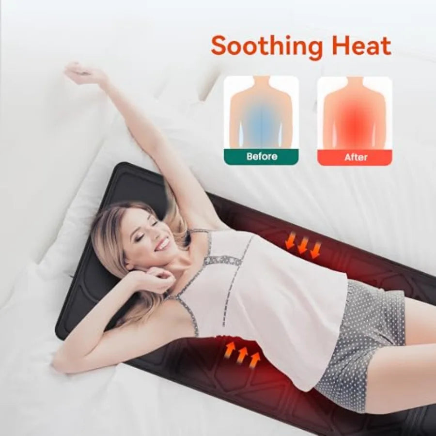 Massage Mat With Heat Back Pad 10 Motors Mattress Pad