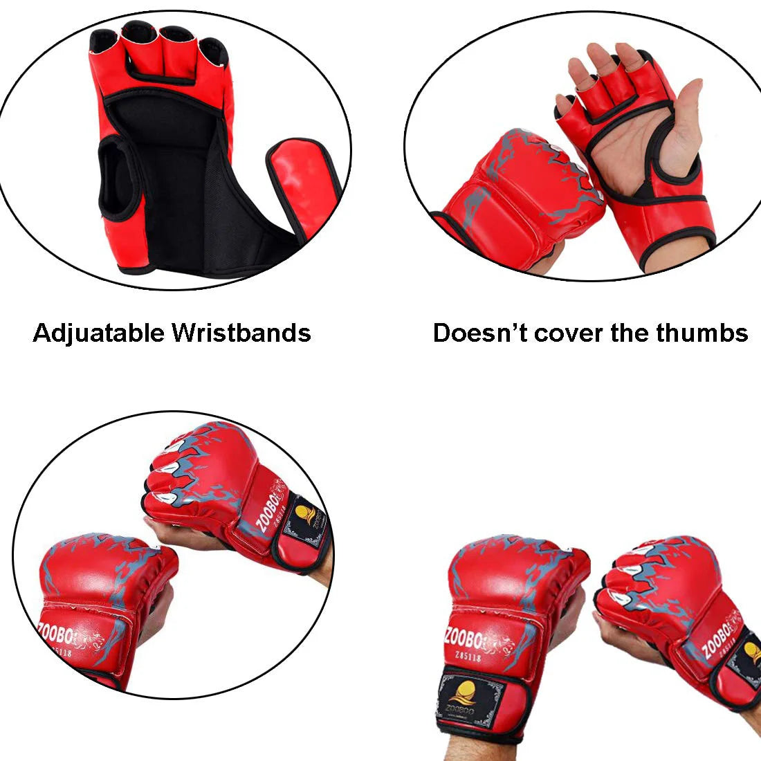 MMA Half-Finger Gloves Unisex for UFC Muay Thai Training Sparring